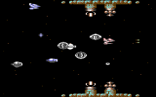 Armalyte — in-game screenshot, Commodore 64