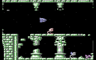 Armalyte — in-game screenshot, Commodore 64