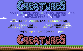 Creatures — in-game screenshot, Commodore 64