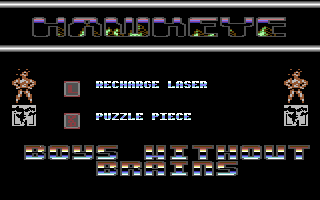 Hawkeye — in-game screenshot, Commodore 64