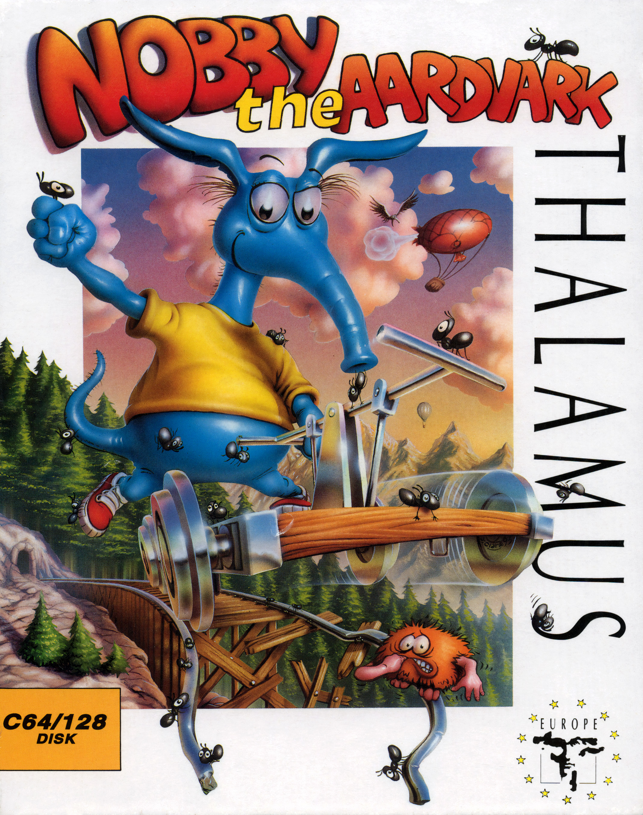 Nobby the Aardvark — original Commodore 64 box cover