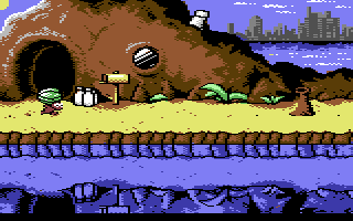 Nobby the Aardvark — in-game screenshot, Commodore 64