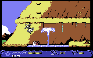 Nobby the Aardvark — in-game screenshot, Commodore 64