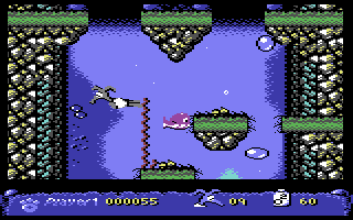 Nobby the Aardvark — in-game screenshot, Commodore 64
