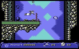 Nobby the Aardvark — in-game screenshot, Commodore 64