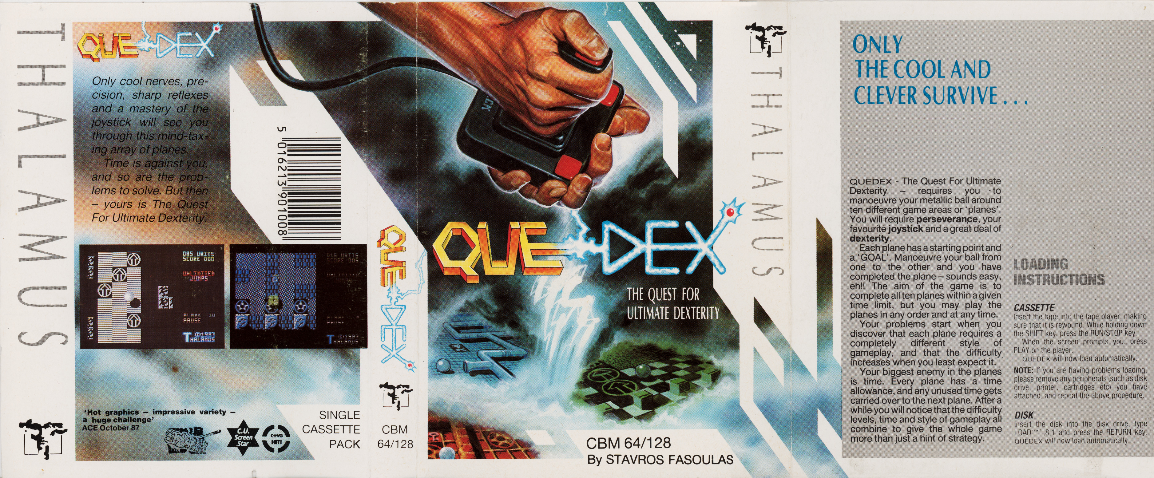Quedex — cassette inlay front