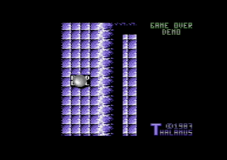 Quedex — title screen, Commodore 64