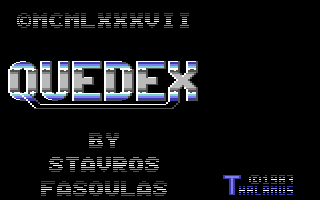 Quedex — in-game screenshot, Commodore 64