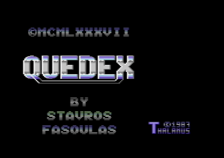 Quedex — emulator screenshot, Commodore 64