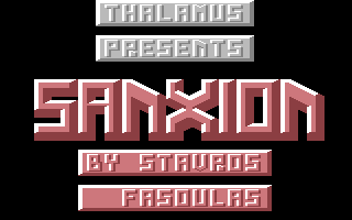 Sanxion — in-game screenshot, Commodore 64